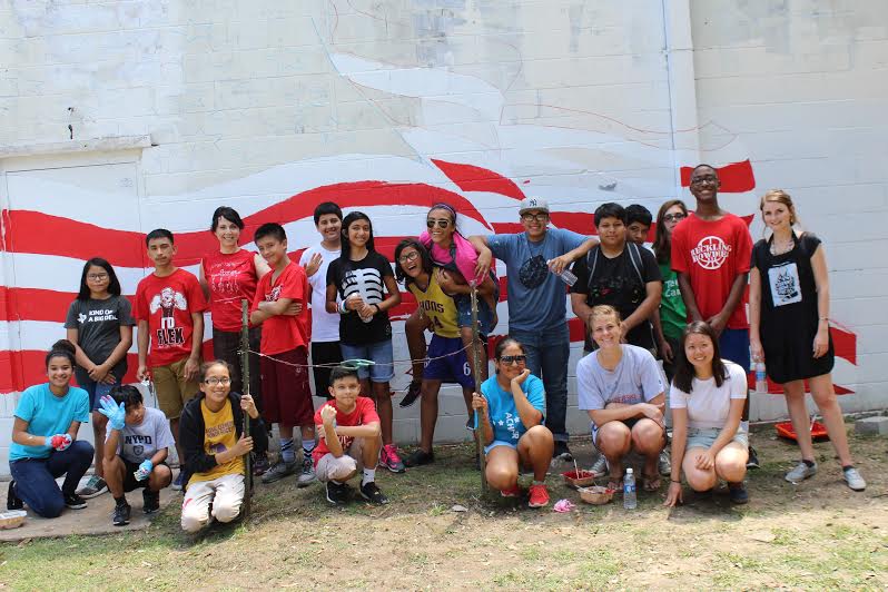mural group photo